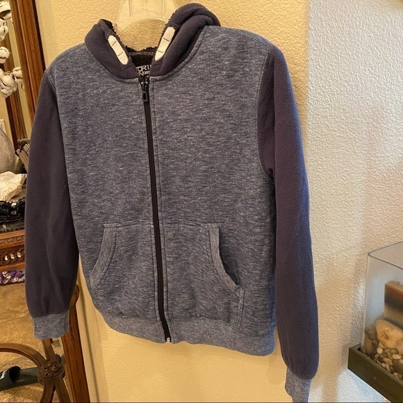 DISTORTION Boys Blue Hoodie Jacket Size Medium - Picture 2 of 9